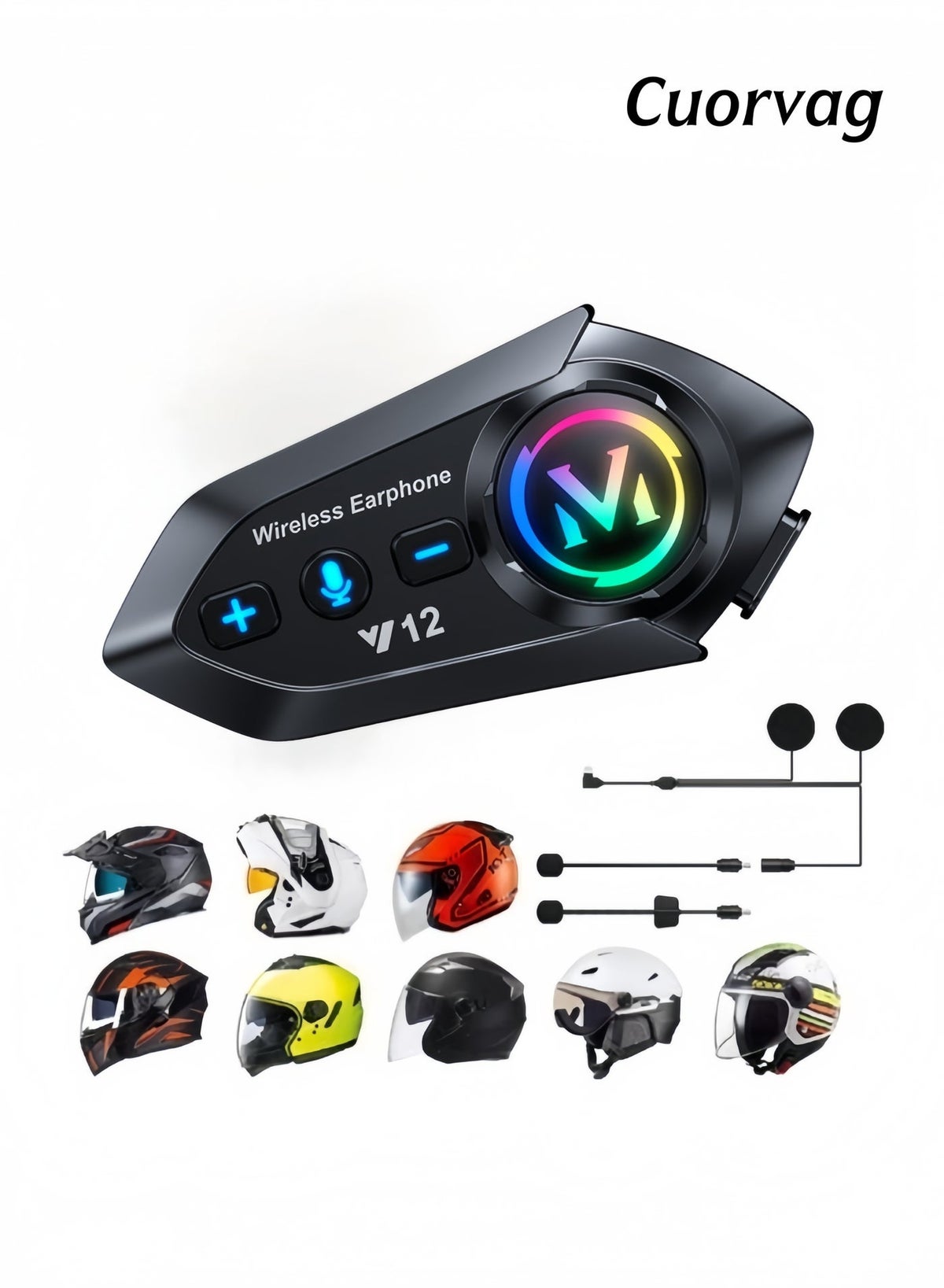 Cuorvag Cuorvag V12 Helmet Bluetooth Audio Speaker For Motorcycle ZB40B6661C341B270107CZ